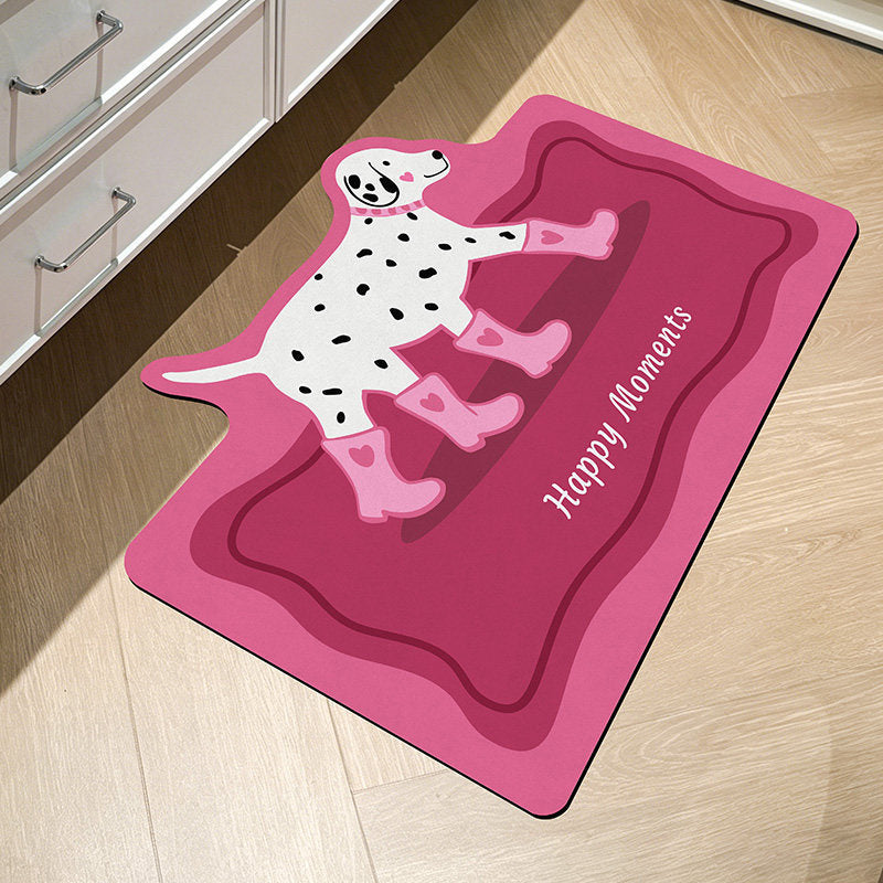 Cute Dog-Themed Bath Mat