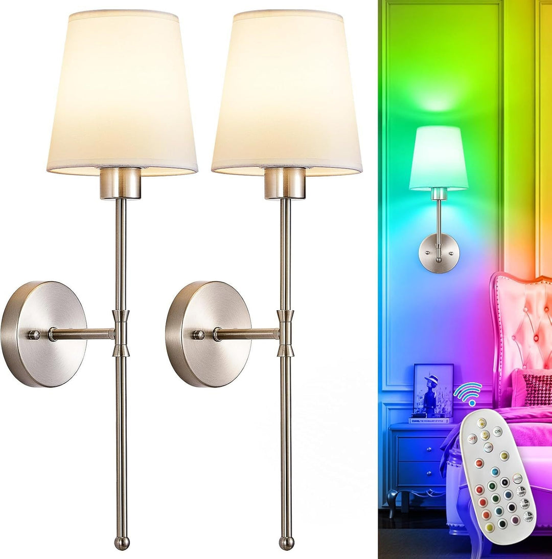 Modern Bluetooth Remote-Controlled Wall Sconce