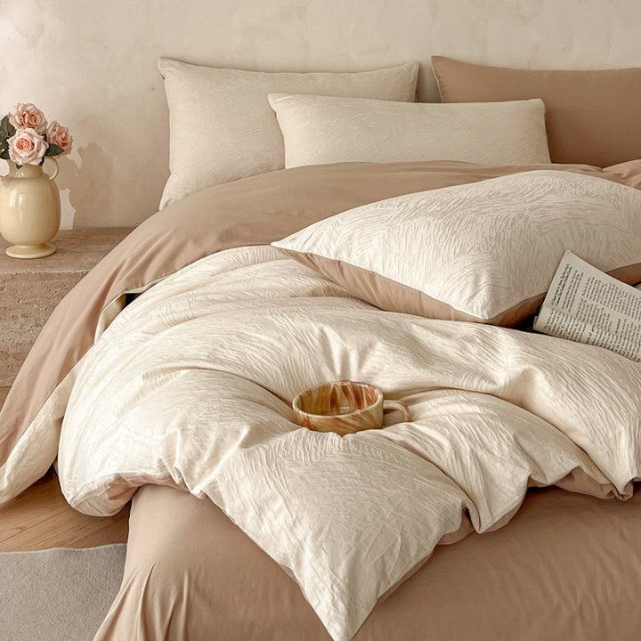 Textured Microfiber Bedding Set