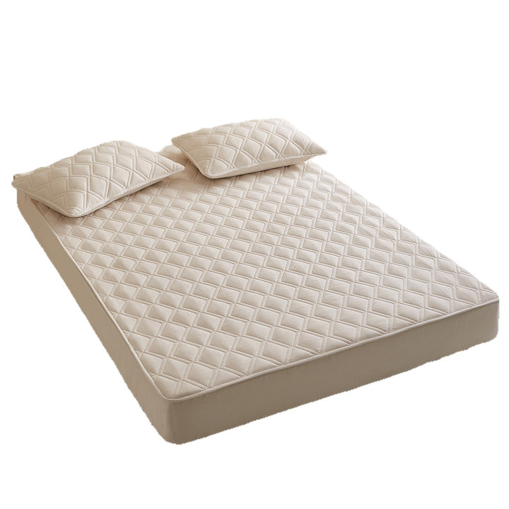 Quilted Cotton Mattress Protector Pad and Pillow Cover Set