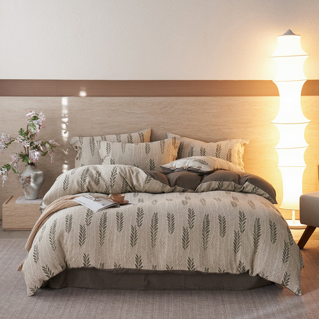 Luxury Lace Ruffle Cotton Duvet Cover and Pillowcase Set