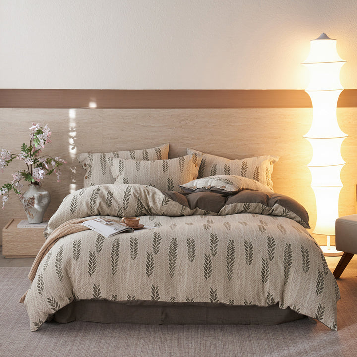Luxury Lace Ruffle Cotton Duvet Cover and Pillowcase Set