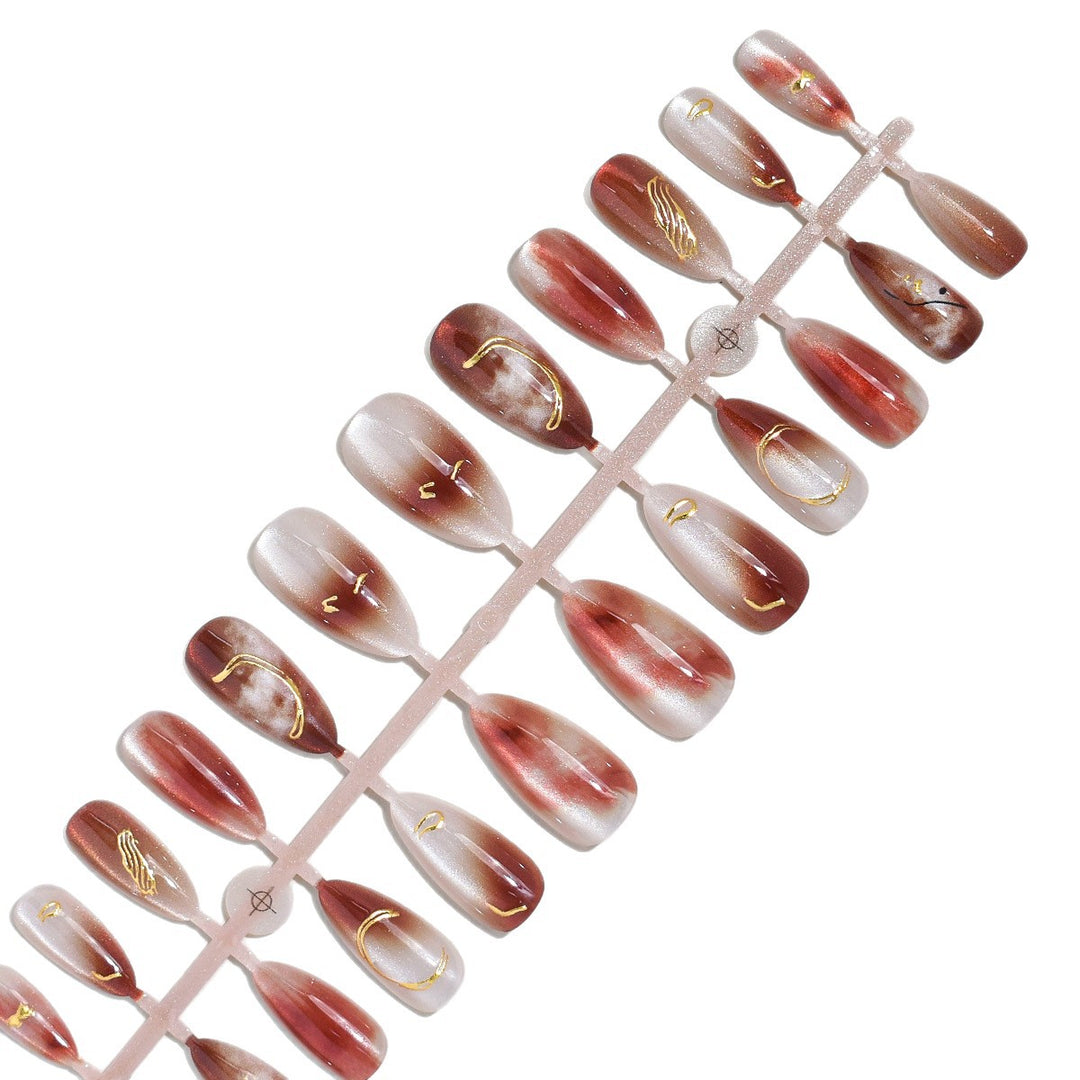 Elegant Ornamented Press-On Nail Set Stornfield
