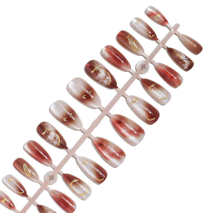 Elegant Ornamented Press-On Nail Set Stornfield
