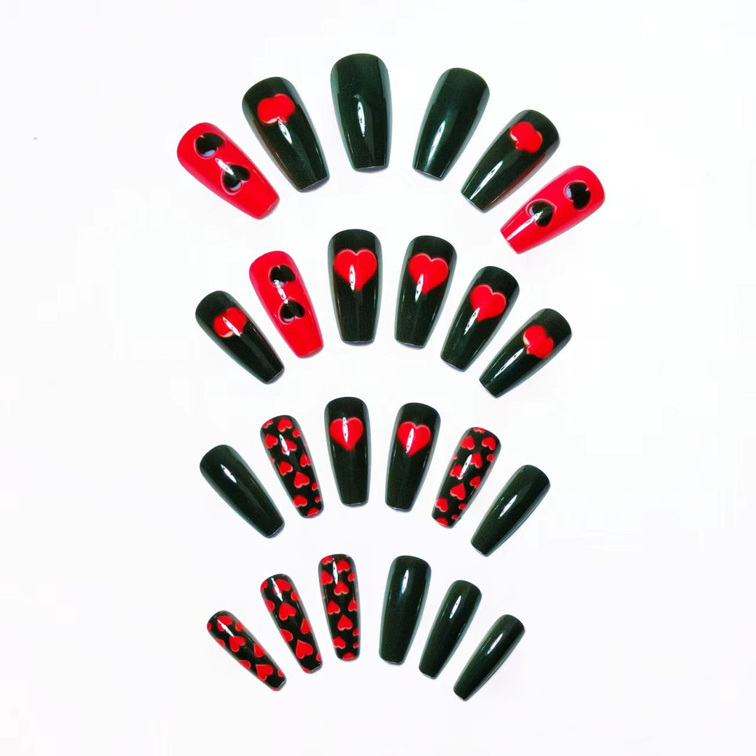 Artificial nails with Romantic Heart Design Stornfield