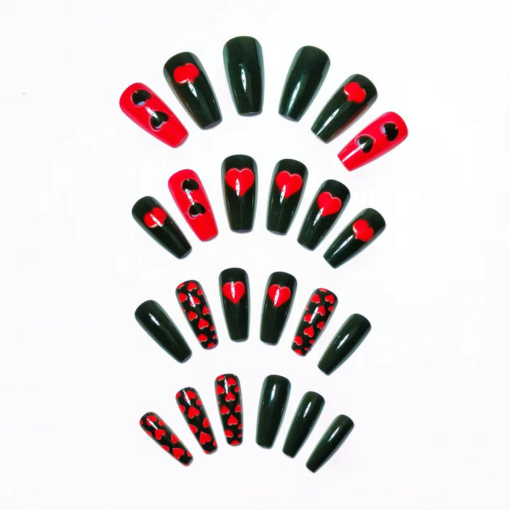 Artificial nails with Romantic Heart Design Stornfield