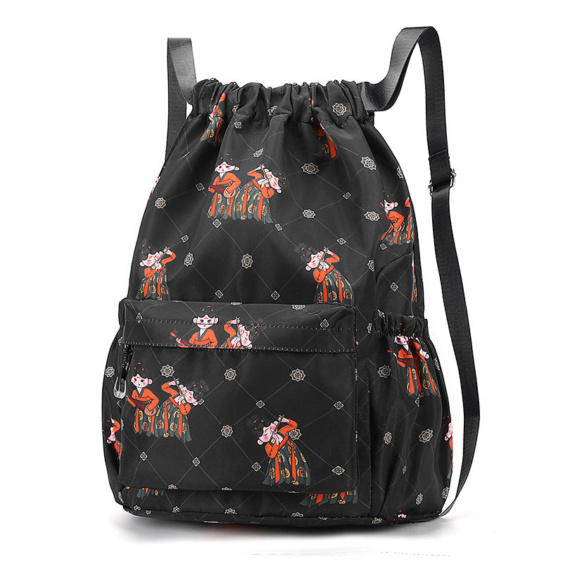 Fun Cartoon Print Drawstring Backpack Stornfield
