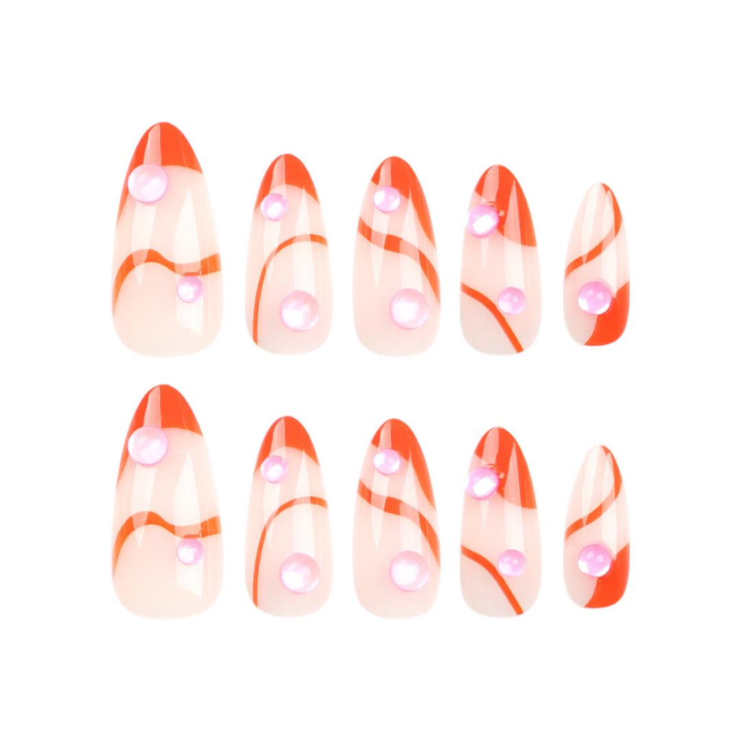Artful Nail Extensions with Modern Accents Stornfield