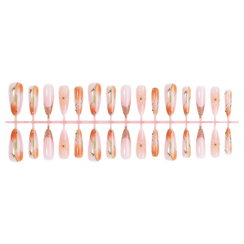 Elegant Floral Design Press-On Nails Art Set Stornfield