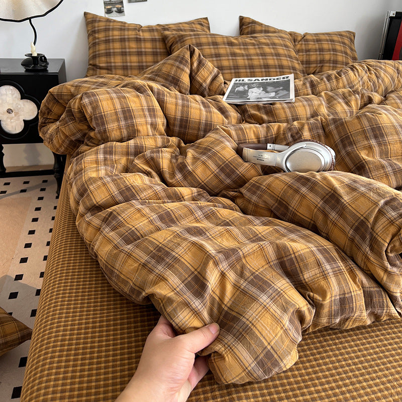 Cozy Checked Duvet Cover Set