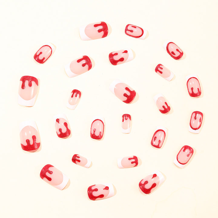 Artistic Blood Drip Nail Art Extensions Stornfield