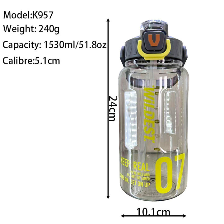 Women’s large water bottle with integrated straw and carrying handle Stornfield