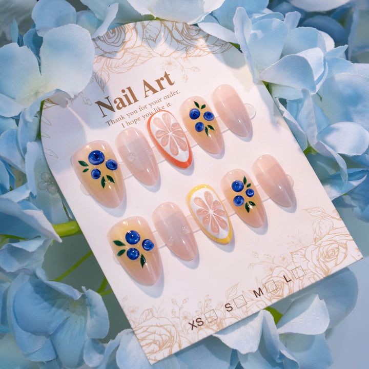 Decorative Fruit-Inspired Press-On Nail Set