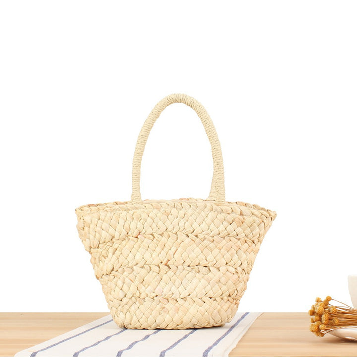 Braided Bast Tote Bag with Unusual Design Stornfield
