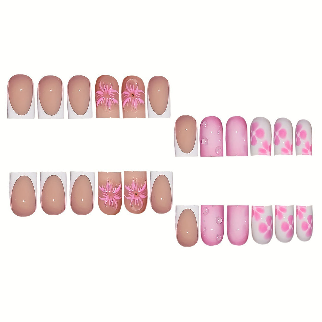 Artistic Floral Nail Art Extensions Stornfield
