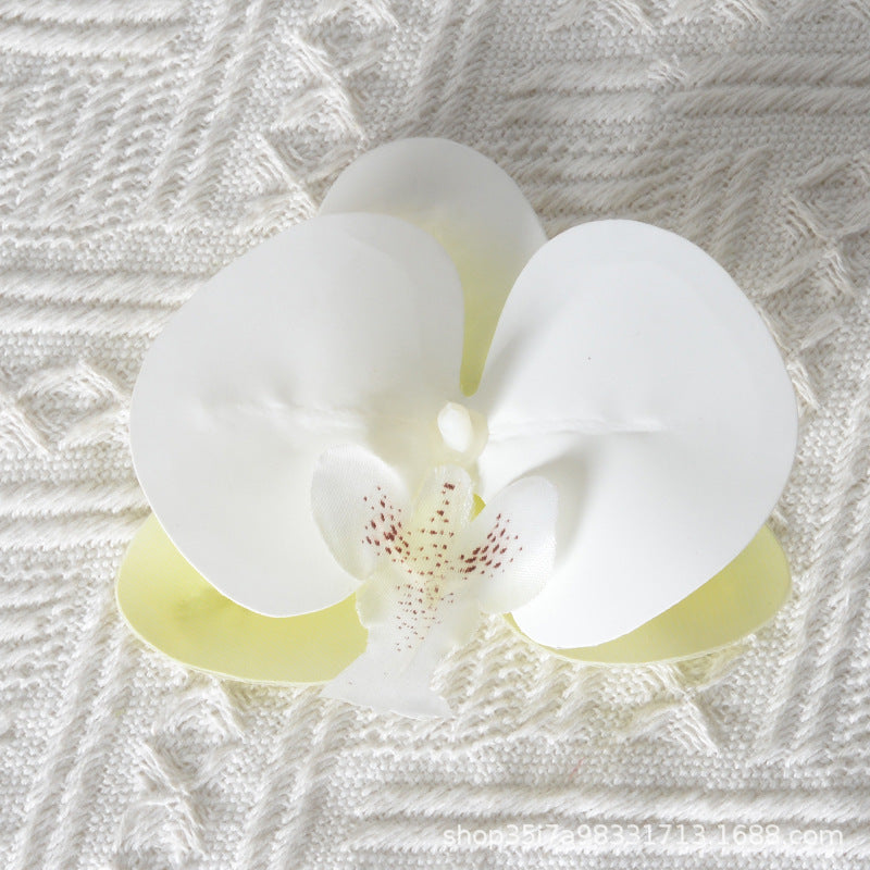Elegant Silk Orchid Hair Accessory