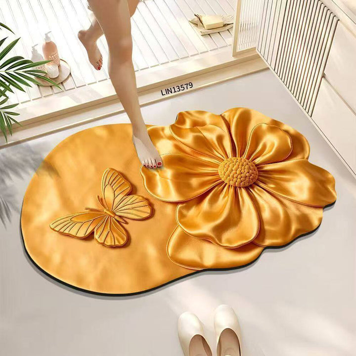 Luxurious Floral Pattern Bath Mat