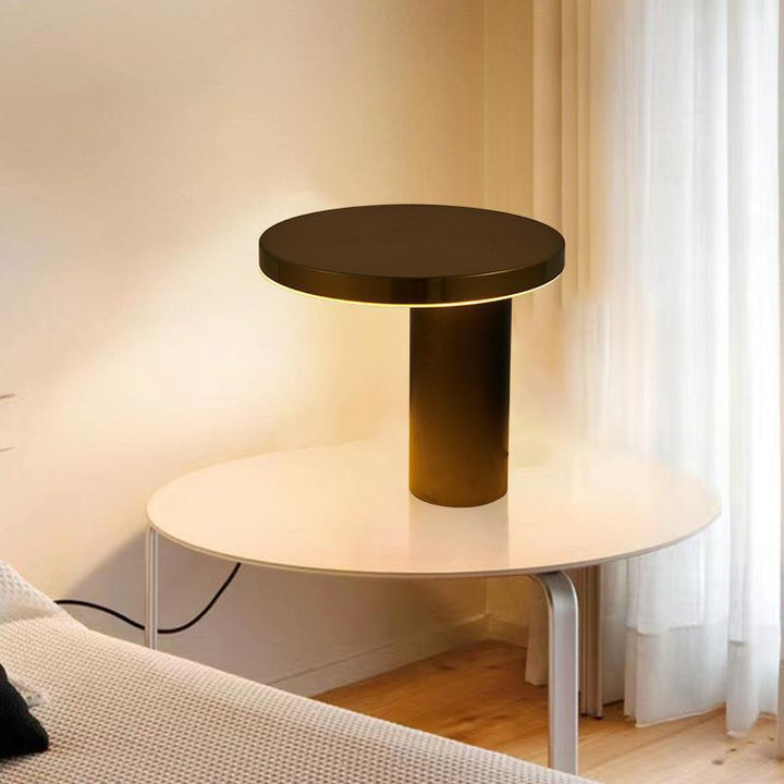 Minimalist Table Lamp with Metallic Accent
