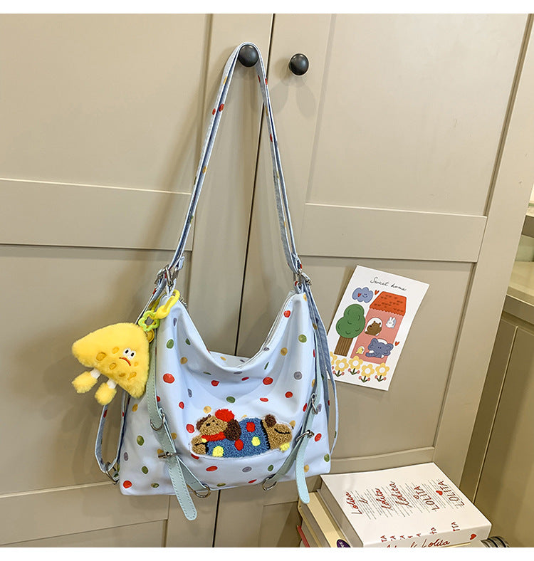 Playful Polka Dot Plush Crossbody Bag Stornfield