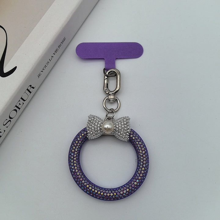 Elegant Rhinestone Bow Keychain Stornfield