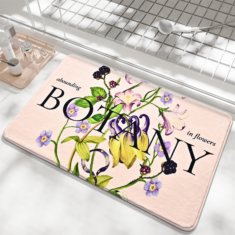 Floral-Decorative Bathroom Mat Stornfield