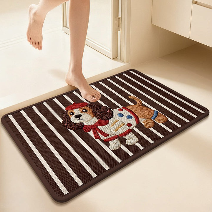 Cat-Themed Plush Doormat for Home Entryway