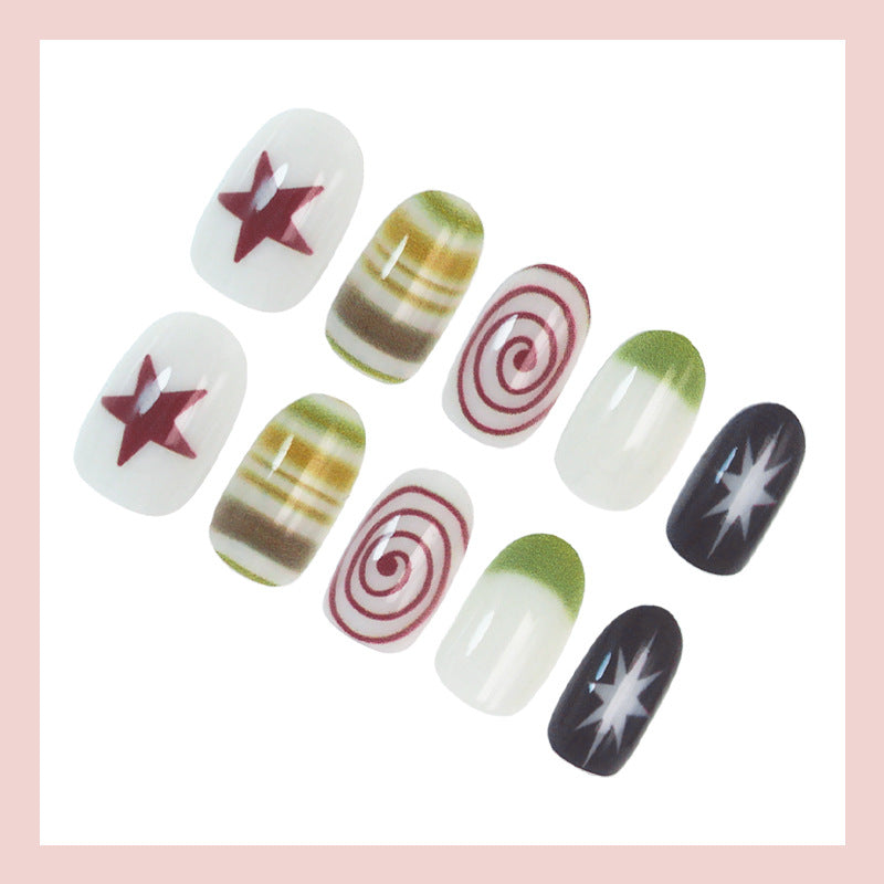 creative nail art set with modern geometric designs Stornfield