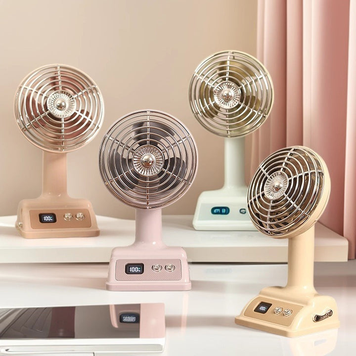 Unisex Portable Table Fan with Digital Display and Flexible Tilt Function Stornfield