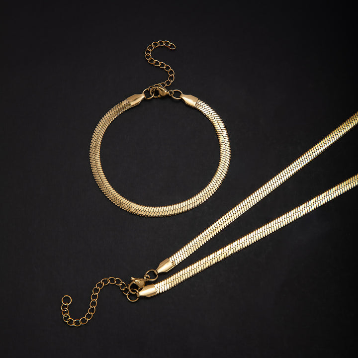 Elegant Herringbone Chain Jewelry Set Stornfield
