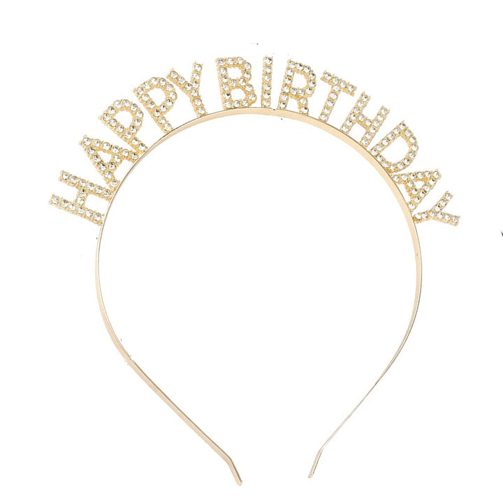 Ladies Glittering Headband with "Happy Birthday" Inscription Stornfield
