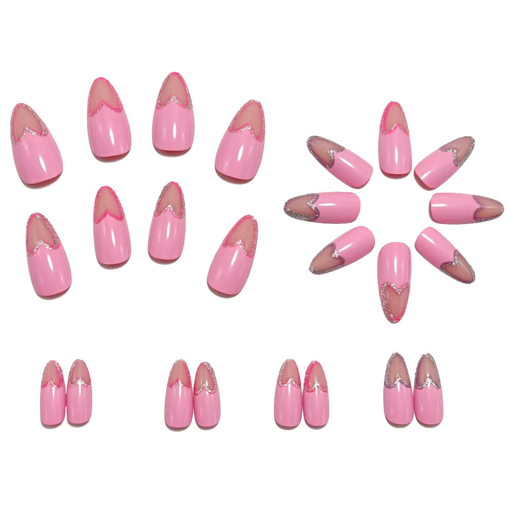 Artificial nails with romantic heart design Stornfield