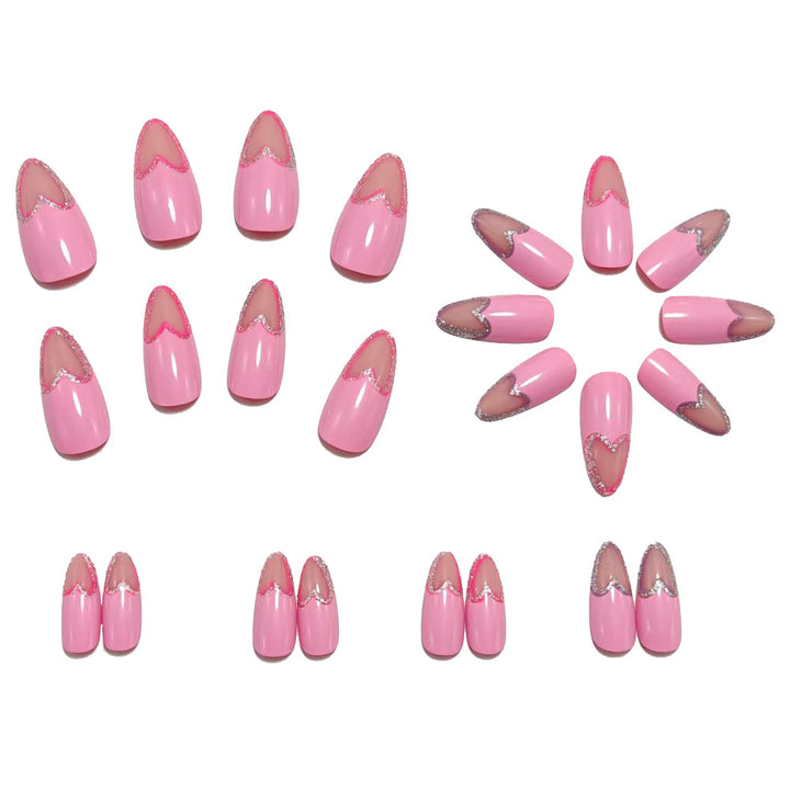 Artificial nails with romantic heart design Stornfield