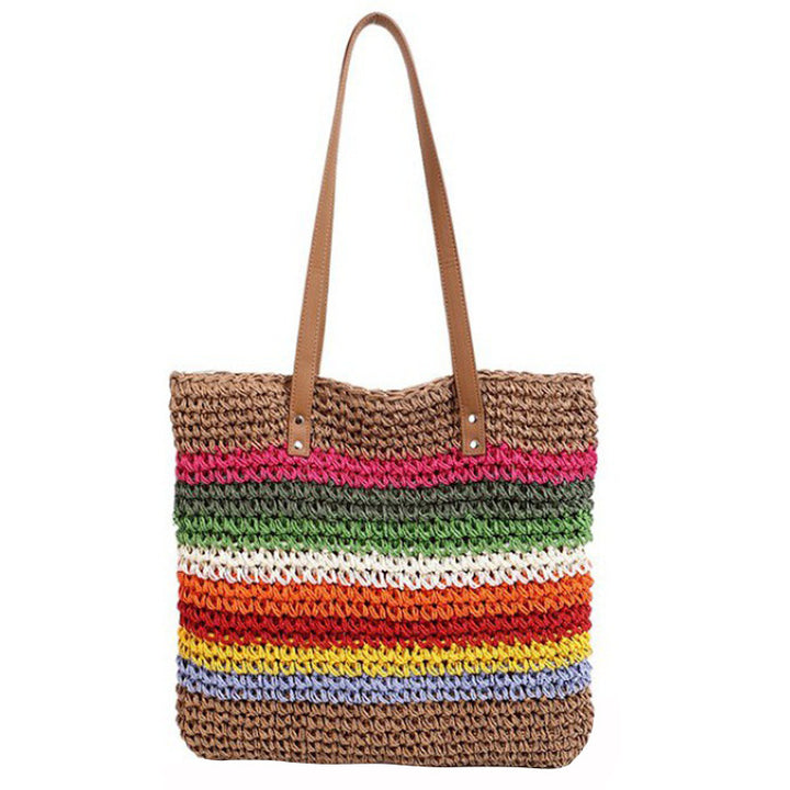 Handcrafted Tote Bag Made from Sustainable Materials with Colorful Stripes Stornfield