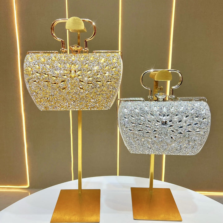 Floral-Inspired Crystal Evening Handbag