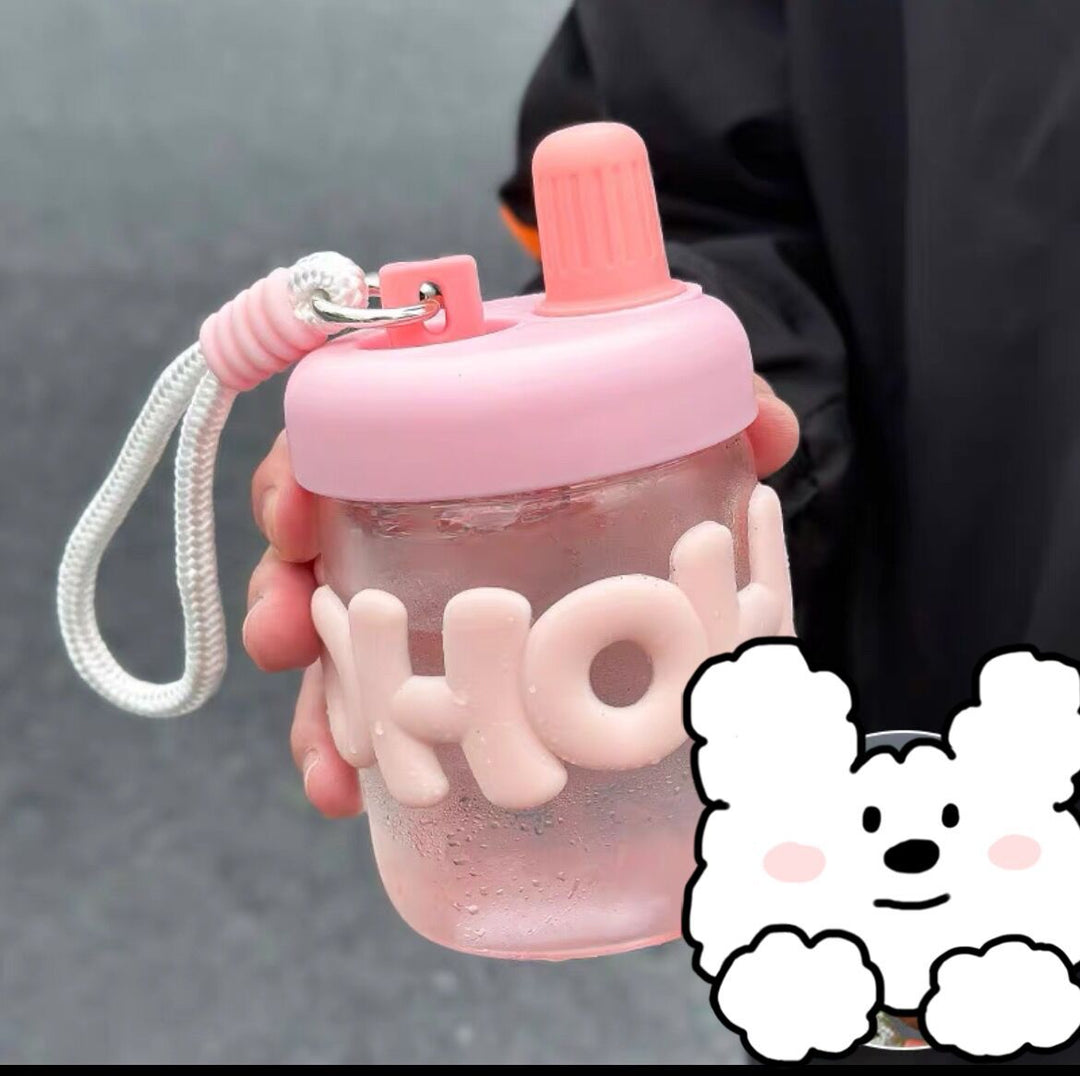 Women's funny and practical water bottle with integrated carrying strap Stornfield