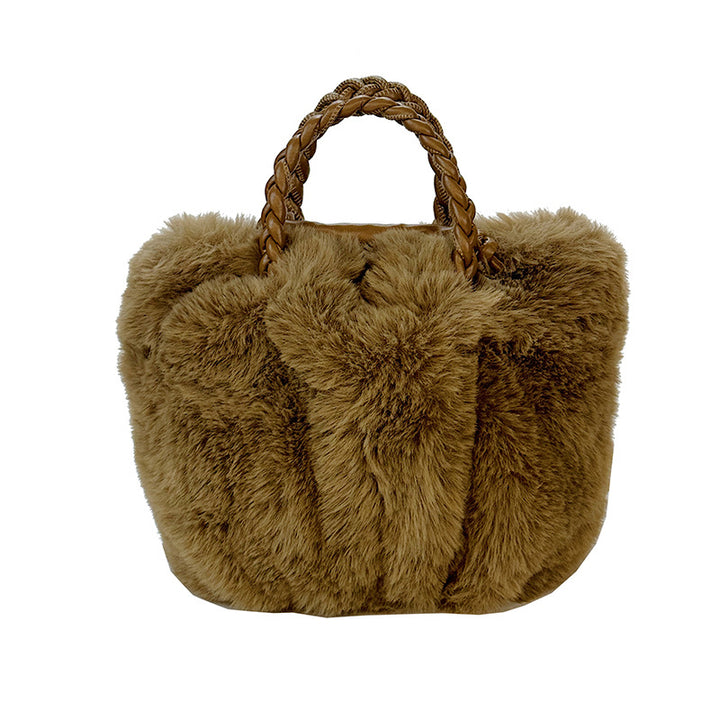 Plush Faux Fur Tote Bag
