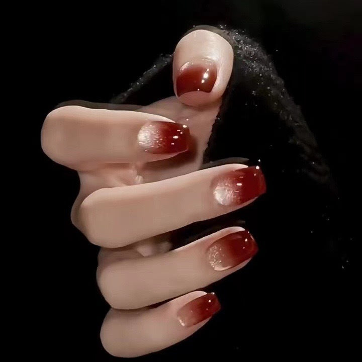 Glamorous artificial nails with glitter gradient Stornfield