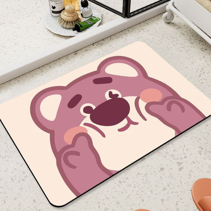 Cute Cartoon Bear Bath Mat