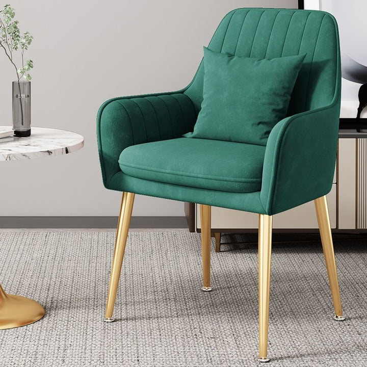 Modern Accent Chair with Gold Legs Stornfield