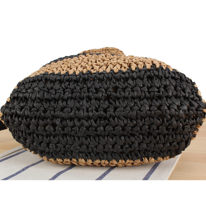 Handbag Made of Handcrafted Natural Fiber Mix with Modern Drawstring Closure Stornfield