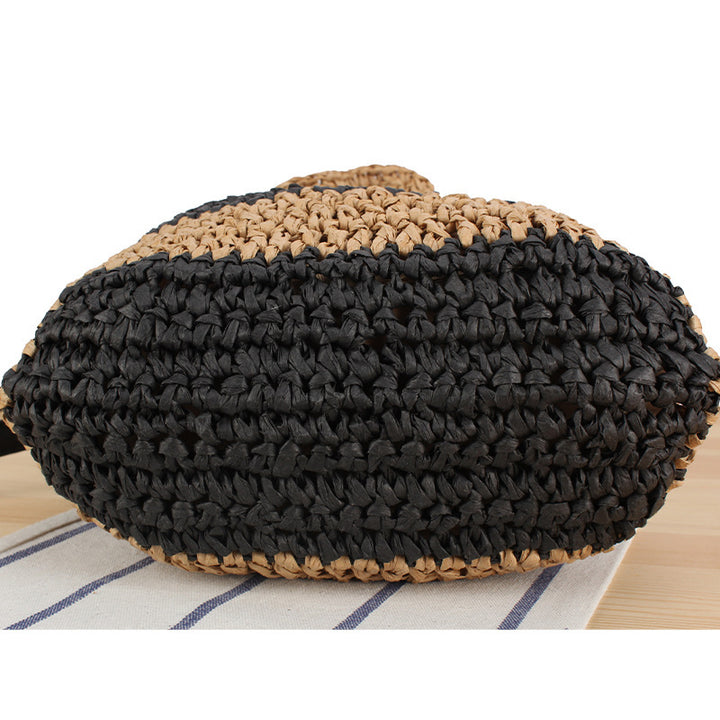 Handbag Made of Handcrafted Natural Fiber Mix with Modern Drawstring Closure Stornfield