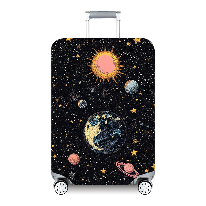 Unisex hard-shell travel suitcase with artistic landscape design Stornfield