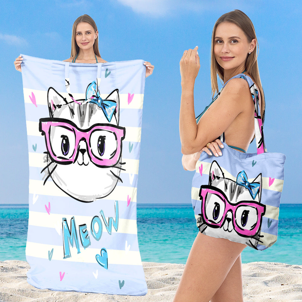 Beach towel with stylish tote bag Stornfield