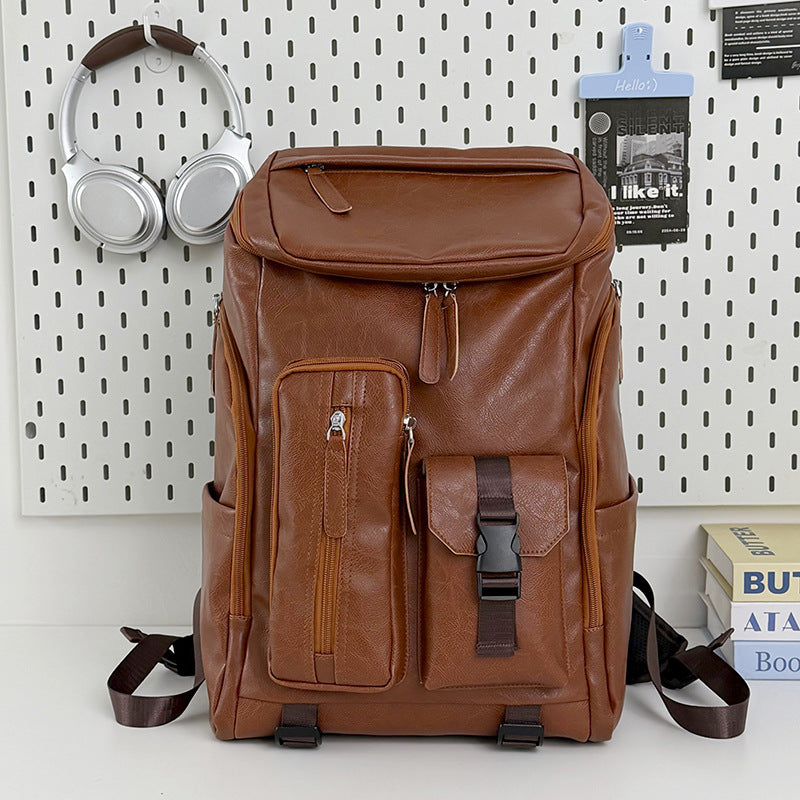 Multi-Functional Leather Backpack Stornfield