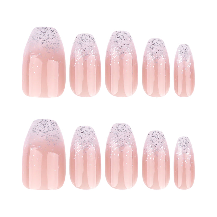Artistic Nail Extensions with Glitter and Ombre Effect Stornfield