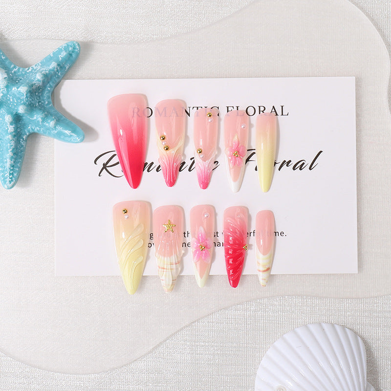 Romantic Floral Press-On Nail Tips Art Set Stornfield