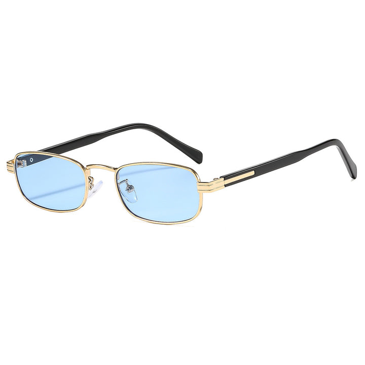 Ladies fashionable sunglasses with stylish metal frame and orange lenses Stornfield