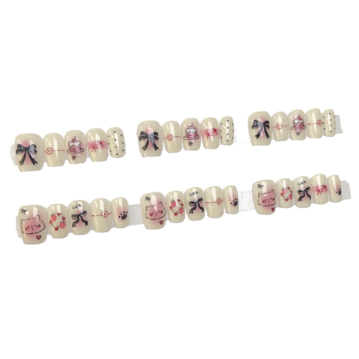 Whimsical Themed Decorative Press-On Nail Art Set