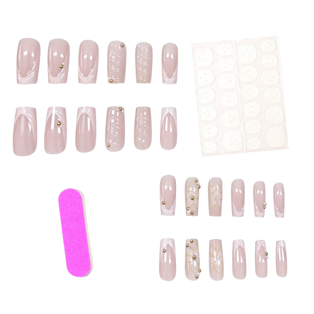 Floral Decorative Press-On Nail Enhancements Stornfield