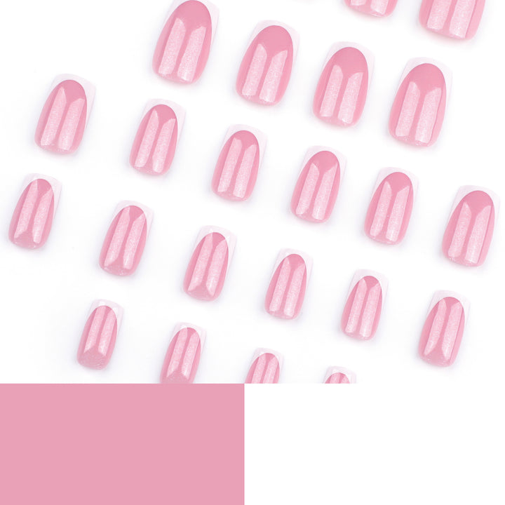 Sparkling nail art with elegant French tip design Stornfield